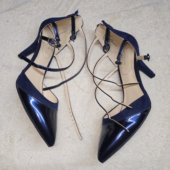 Liz Claiborne LC Heidi Strappy Heels Blue Size 9.5 - Picture 4 of 12